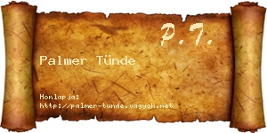 Palmer Tünde névjegykártya